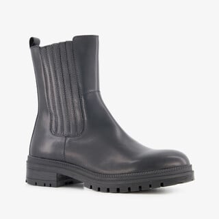 Haper leren dames Chelsea boots zwart