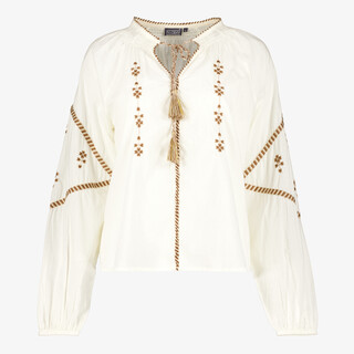 TwoDay boho dames blouse met kwastjes wit