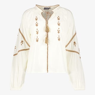 TwoDay boho dames blouse met kwastjes wit