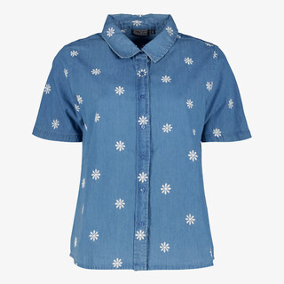 TwoDay dames spijker blouse met madeliefjes
