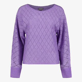 TwoDay gehaakte dames trui paars
