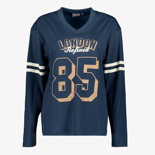 TwoDay dames baseballshirt met lange mouwen blauw