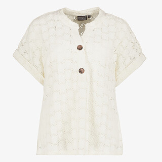 TwoDay gehaakt dames T-shirt wit