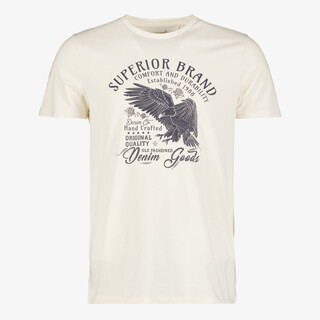 Unsigned heren T-shirt met opdruk wit