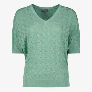 TwoDay dames top met zigzagpatroon groen