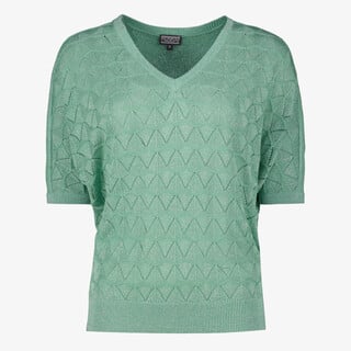 TwoDay dames top met zigzagpatroon groen