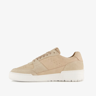 Van Beers leren heren sneakers beige wit