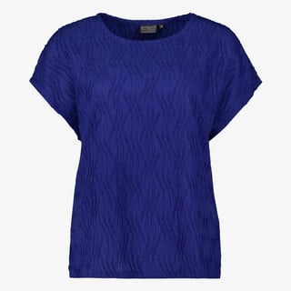 TwoDay dames T-shirt met structuur blauw