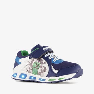 Minecraft jongens sneakers met lichtjes blauw