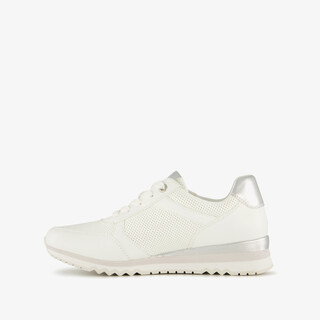 Marco Tozzi dames sneakers met rits en veter wit
