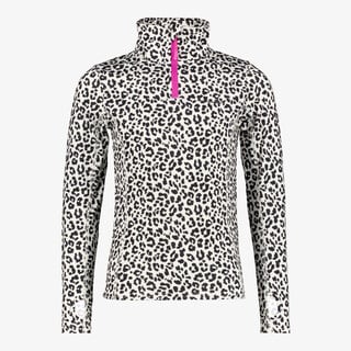 Mountain Peak kinder skipully met rits luipaardprint