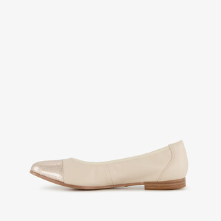 Tamaris dames ballerina's beige goud
