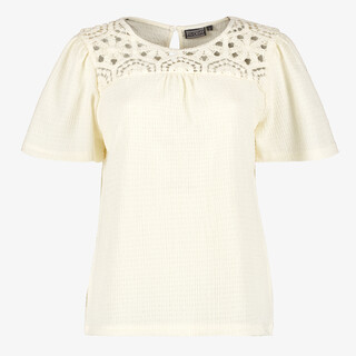 TwoDay dames T-shirt met borduursel wit