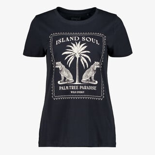 TwoDay dames T-shirt met opdruk zwart