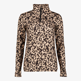 Mountain Peak dames skipully met rits luipaardprint