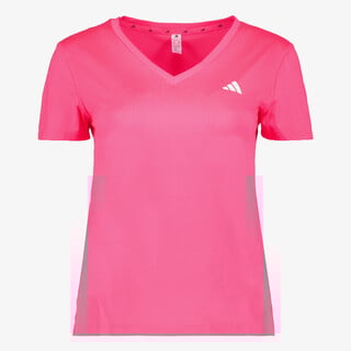 Adidas WE MIN V NK dames sport T-shirt roze