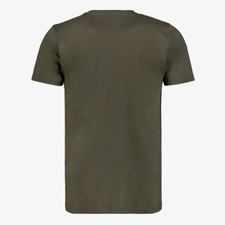 Unsigned heren T-shirt katoen V-hals groen