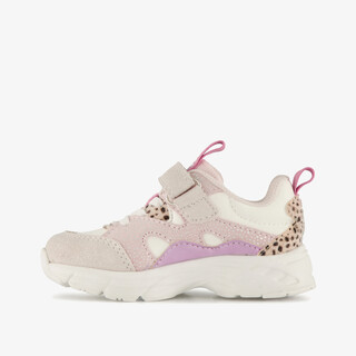 Braqeez leren meisjes sneakers roze