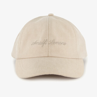 Dames pet met tekstopdruk beige