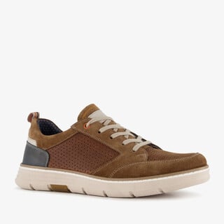 Hush Puppies suede heren sneakers bruin