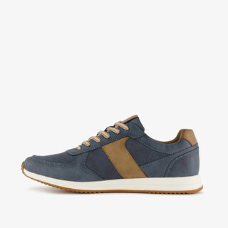 Blue Box heren sneakers blauw bruin