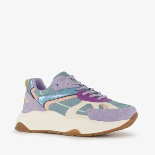 Blue Box dames dad sneakers denim lila
