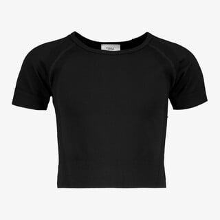 Osaga cropped meisjes sport T-shirt seamless zwart