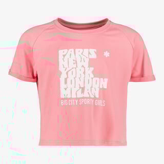 Osaga cropped meisjes sport T-shirt roze