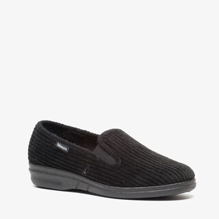 Blenzo heren pantoffels rib zwart