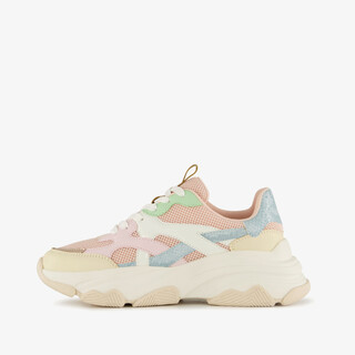 Blue Box dames dad sneakers beige pastel