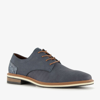 Emilio Salvatini heren veterschoenen met reliëf blauw