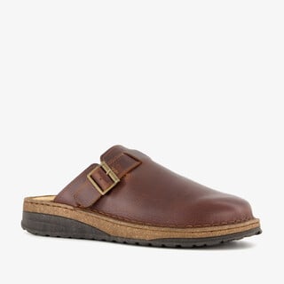 Hush Puppies leren pantoffels heren bruin