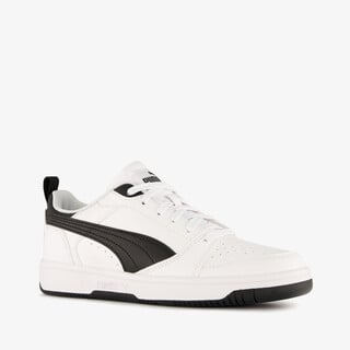 Puma Rebound V6 Low JR. sneakers jongens zwart wit