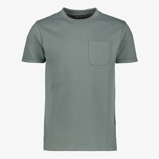 Unsigned heren T-shirt met structuur groen