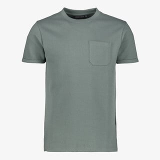 Unsigned heren T-shirt met structuur groen