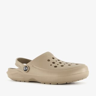 Heren klompen met hielbandje beige