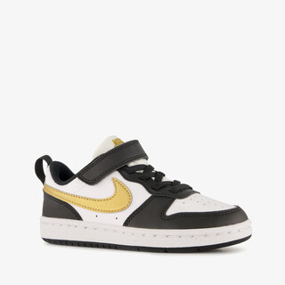 Nike Court Borough Low Recraft kinder sneakers zwart goud