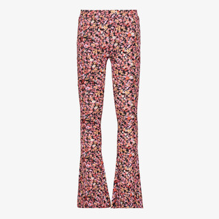 TwoDay meisjes flared broek met bloemenprint roze