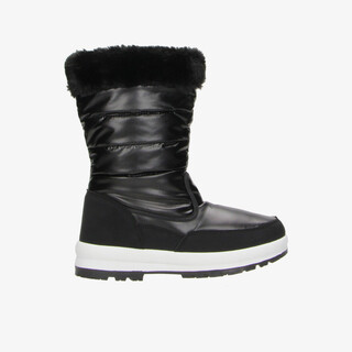 Snowfun gevoerde dames snowboots met imitatiebont zwart