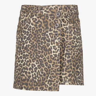 TwoDay meisjes skort met panterprint beige