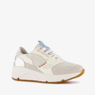 Hush Puppies leer dames sneakers wit