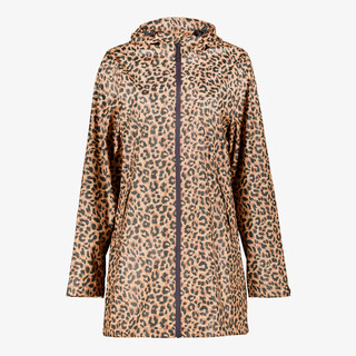 Mountain Peak lange dames regenjas met panterprint