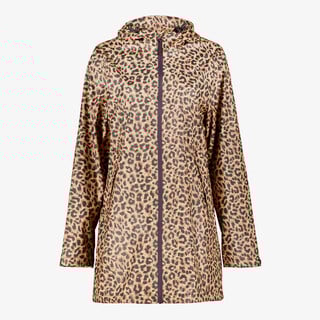 Mountain Peak lange dames regenjas met panterprint
