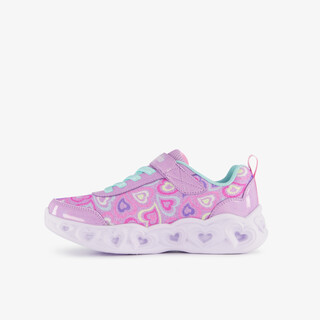 Skechers Heart Lights meisjes sneakers met lichtjes in pastelkleuren