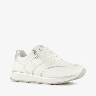 Tamaris dames sneakers wit zilver