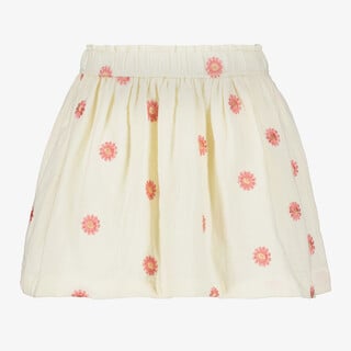 Twoday meisjes rok met roze bloemen wit