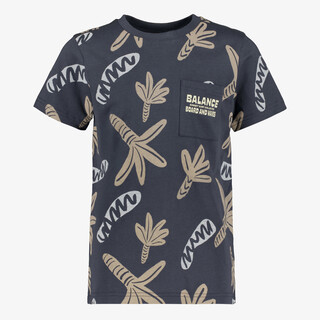 Unsigned jongens T-shirt met opdruk donkerblauw