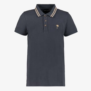 Unsigned jongens polo met palm donkerblauw