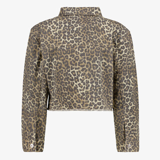 TwoDay meisjes jas met panterprint beige