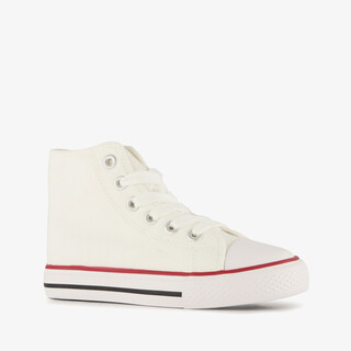 Hoge canvas kinder sneakers wit
